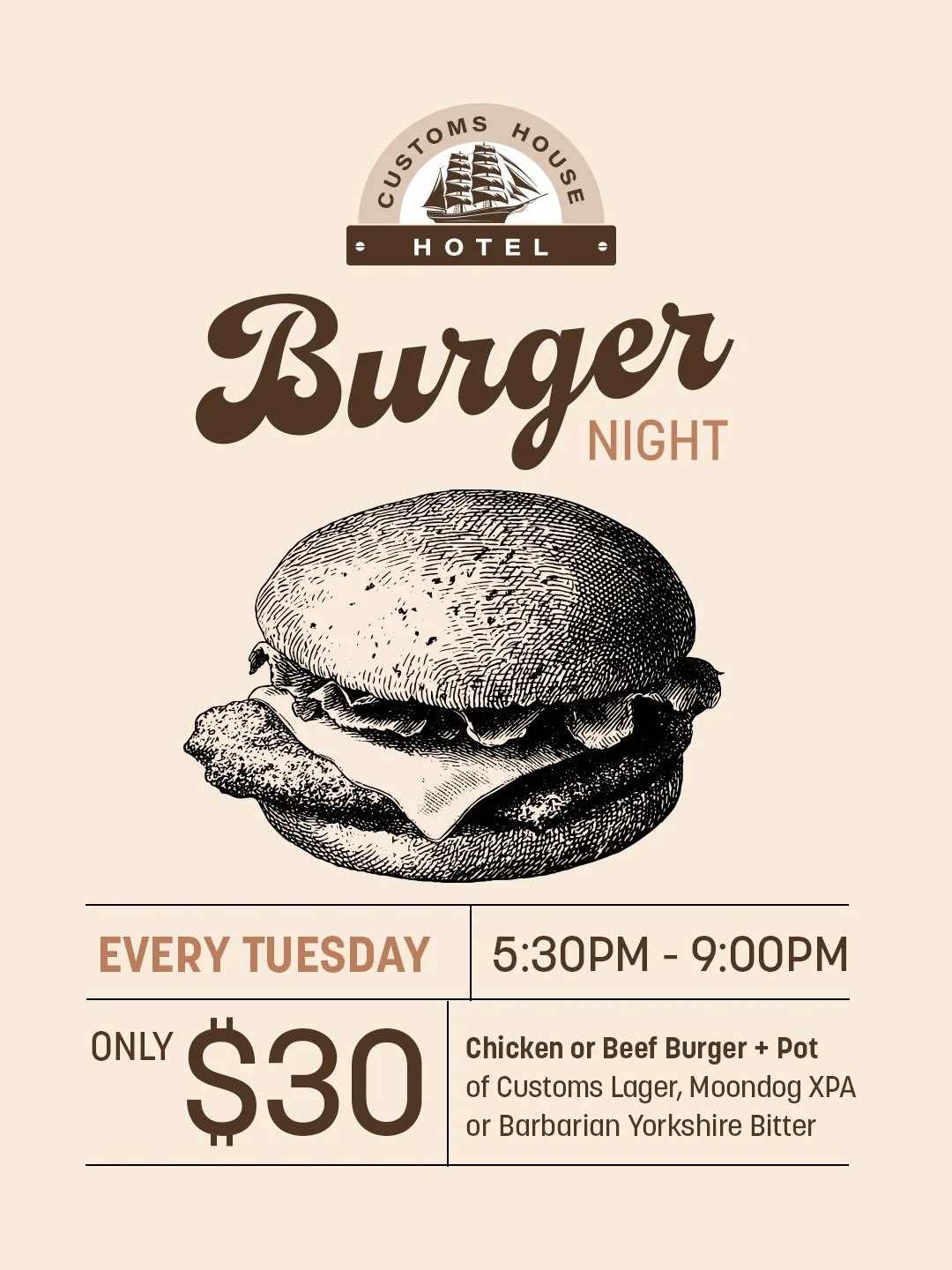 Image of Burger. Burger Night