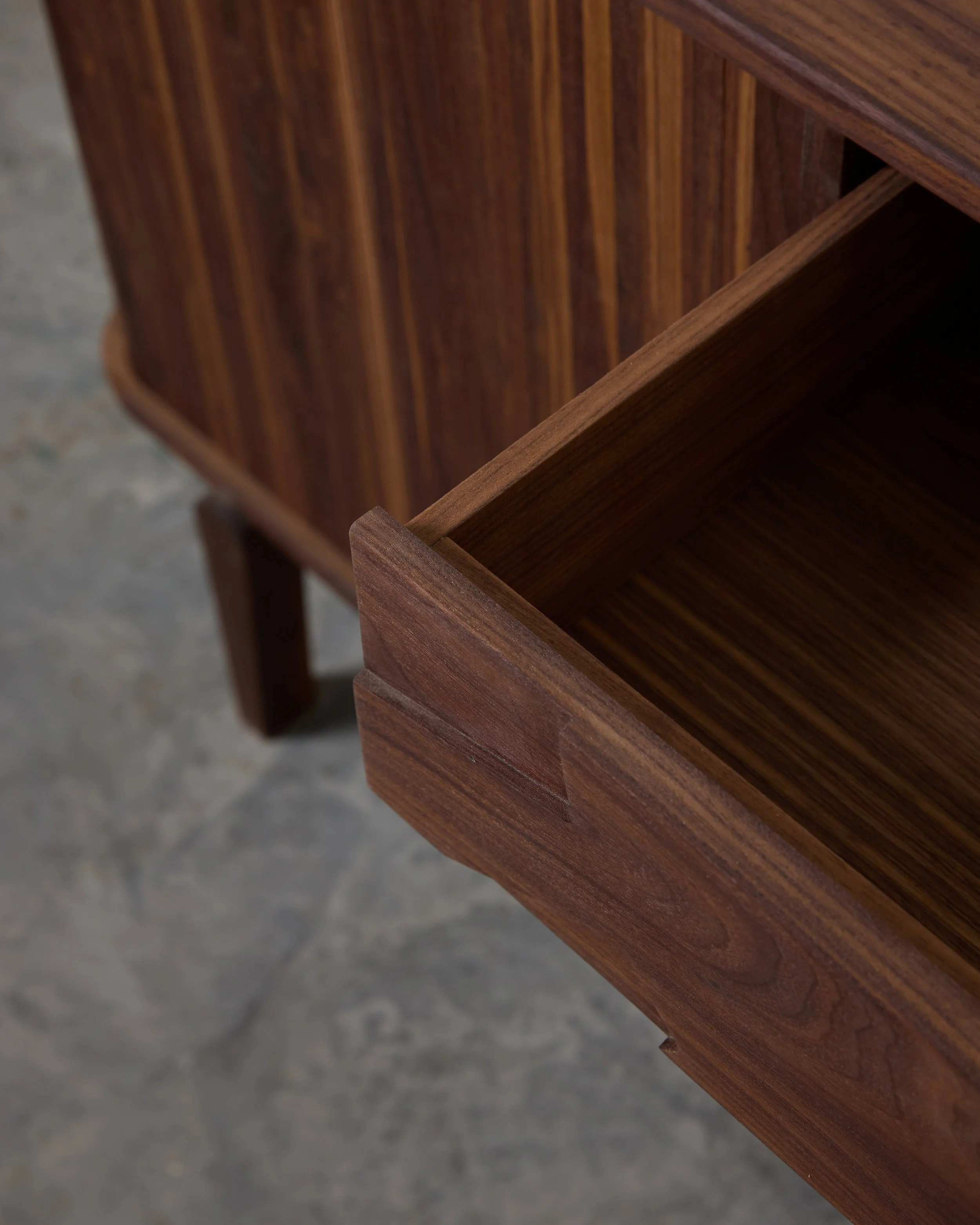 Walnut Credenza Detailed Shot 