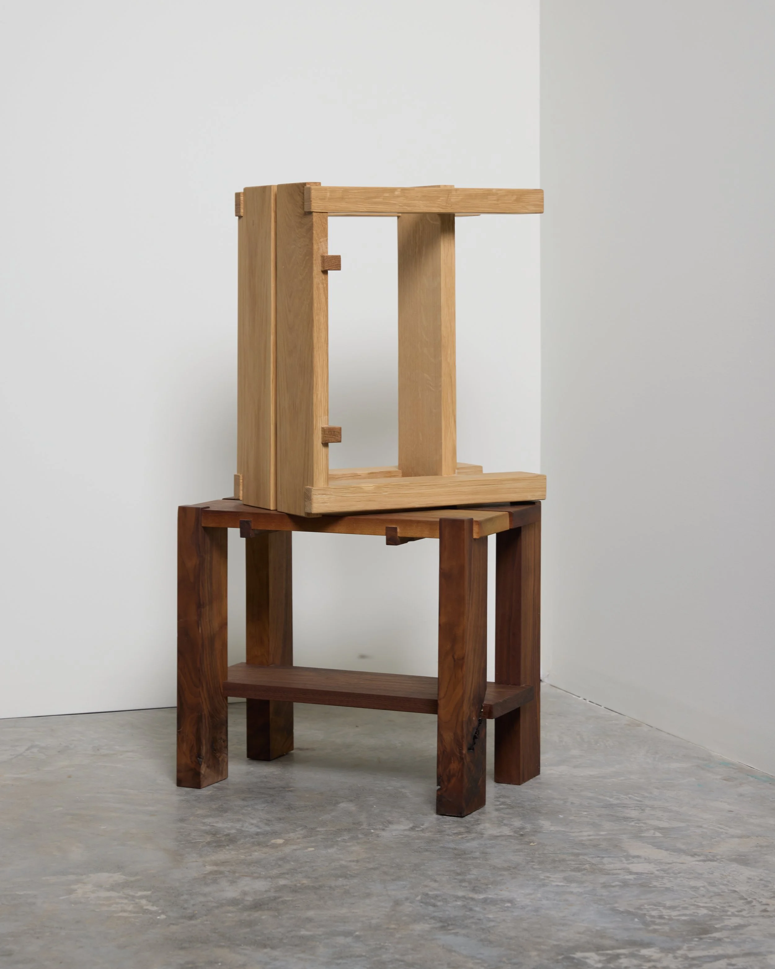 Vere Stools White Oak and Walnut