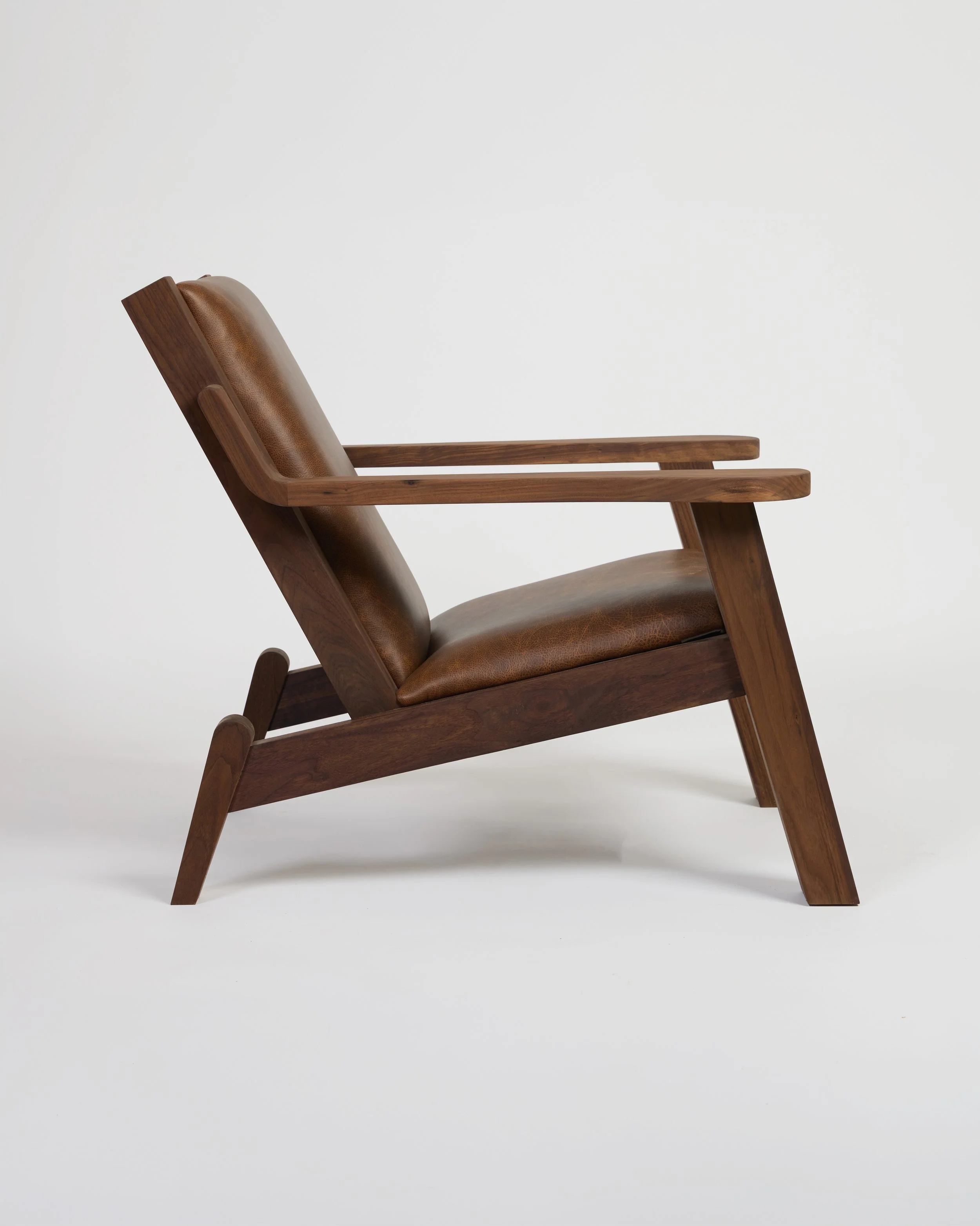Walnut Lounge Chair Side 