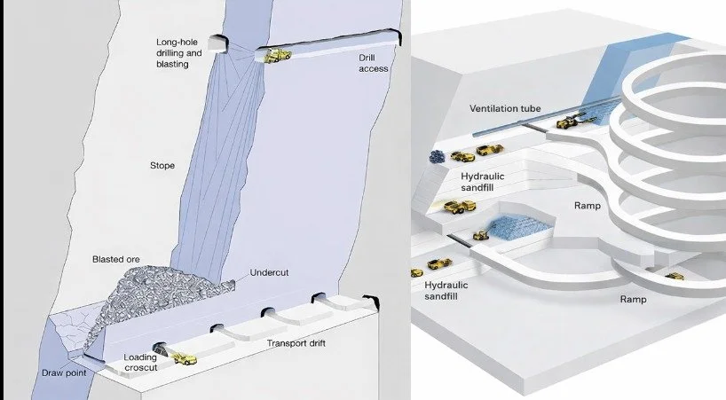 Underground Mining Methods: Long hole Stoping vs. Cut-and-Fill Mining