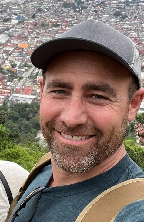 Captain Cary selfie with the city of Orizaba, Verecruz in the background