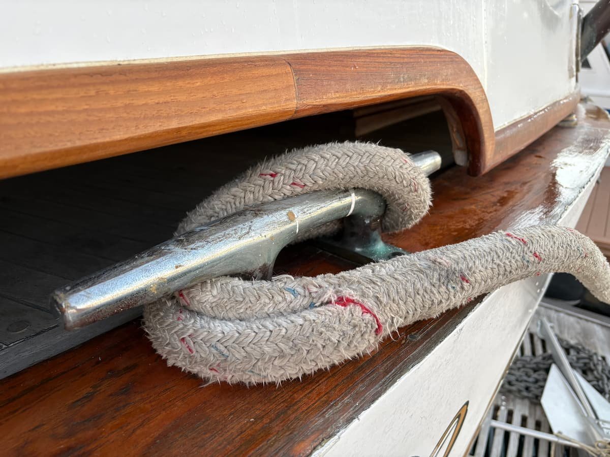 Boat cleat from the Stern of the Safari Rose on Lake Tahoe