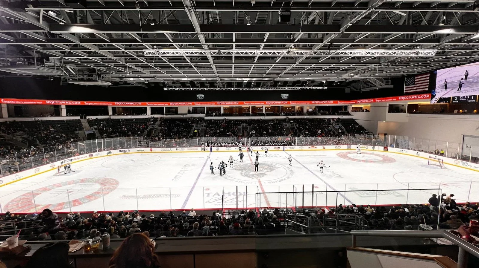 A center-stage view of the Knight Monster stadium in Stateline Nevada and South Lake Tahoe
