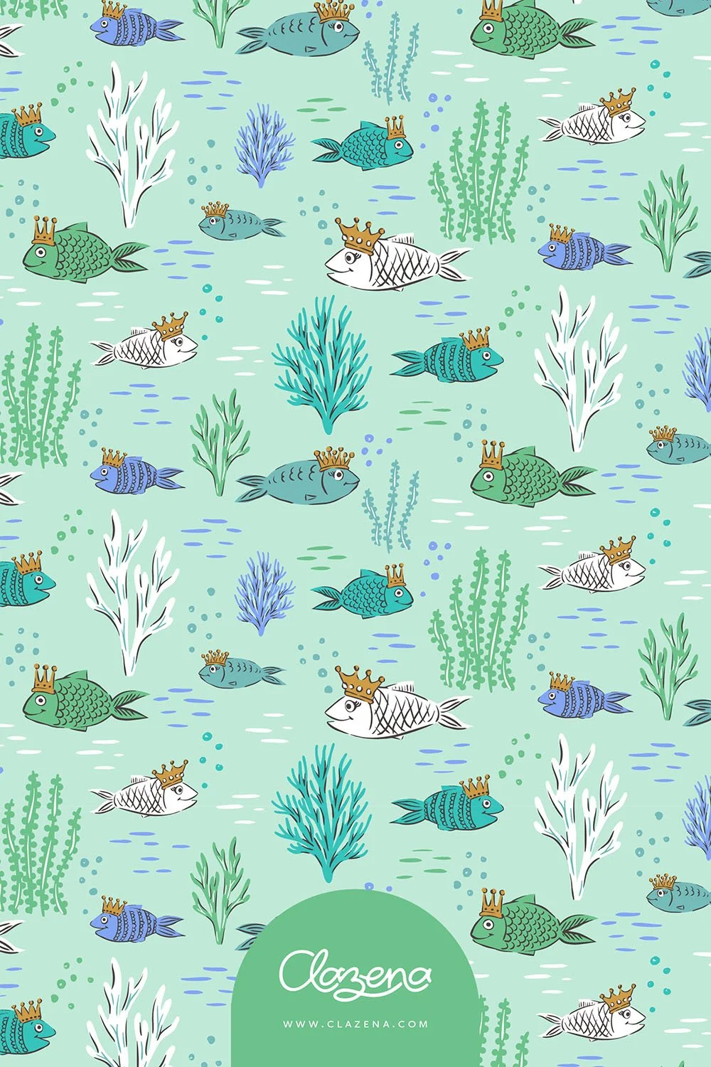 Royal Fish Underwater Pattern