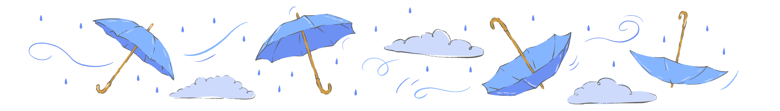 Umbrellas Illustration