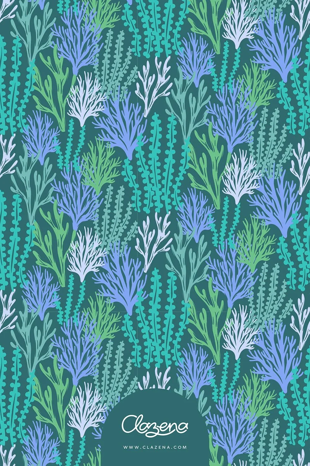 Seaweed Pattern in Green