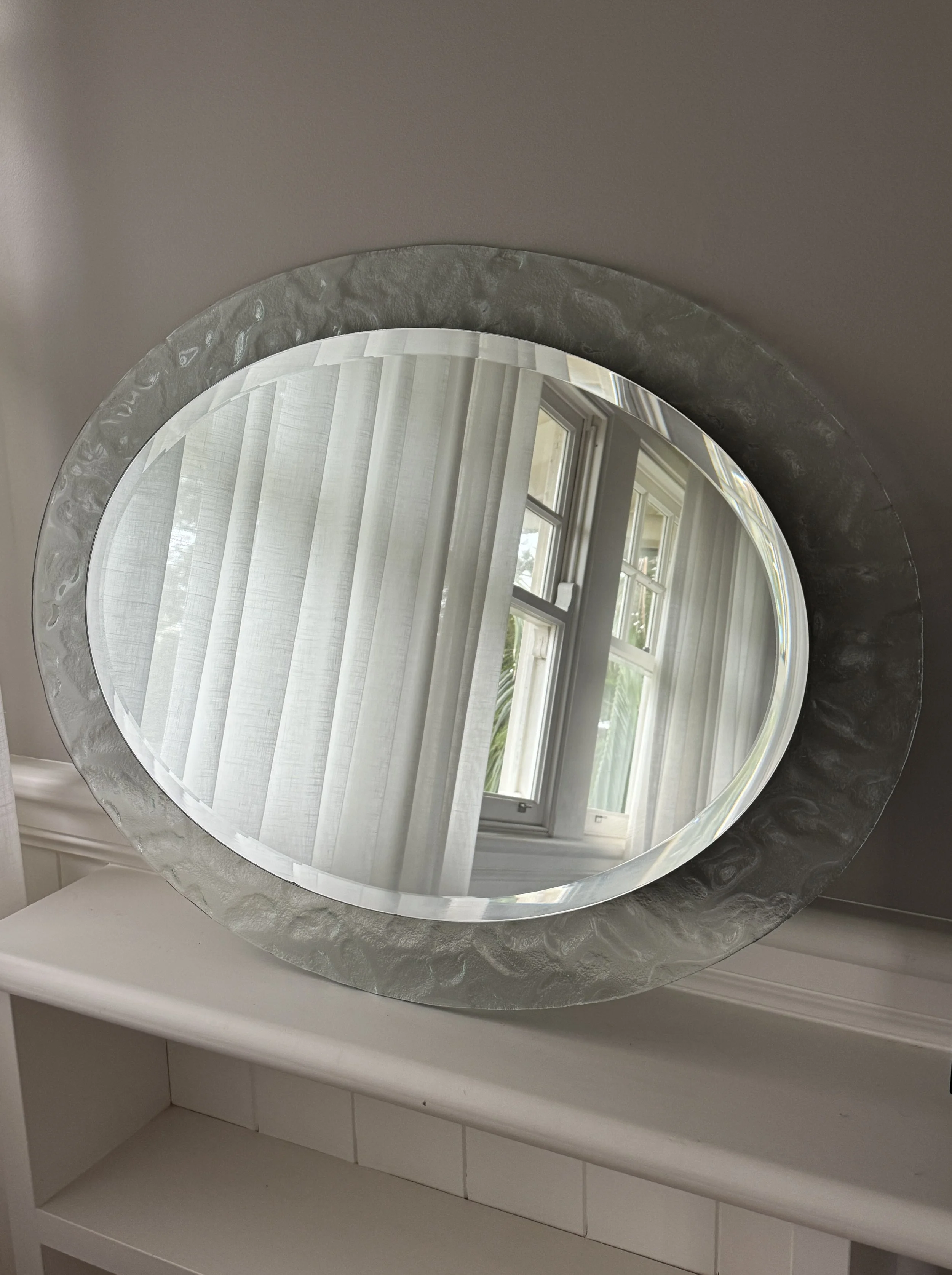 Large Vintage Murano-Style Italian Mirror