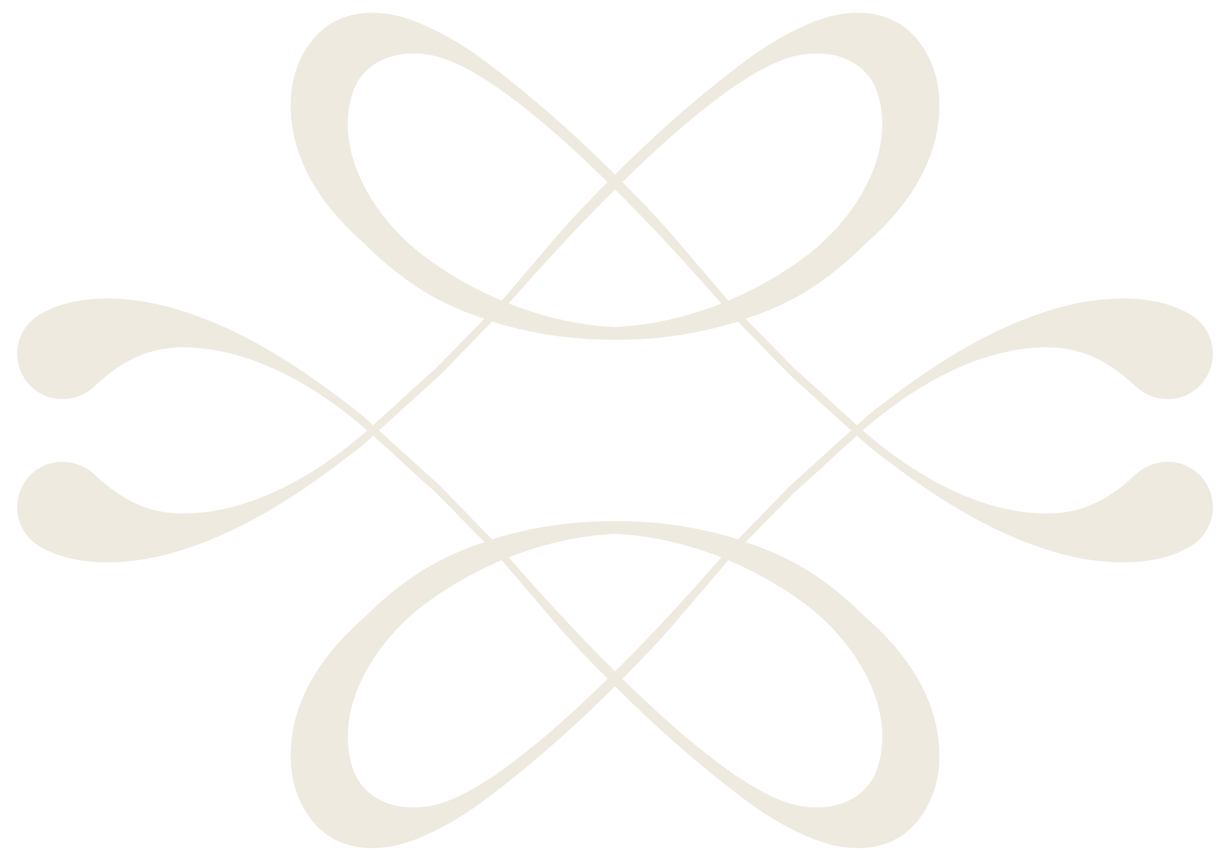 A decorative pattern with symmetrical, curved lines and loops in a cream color on a black background.