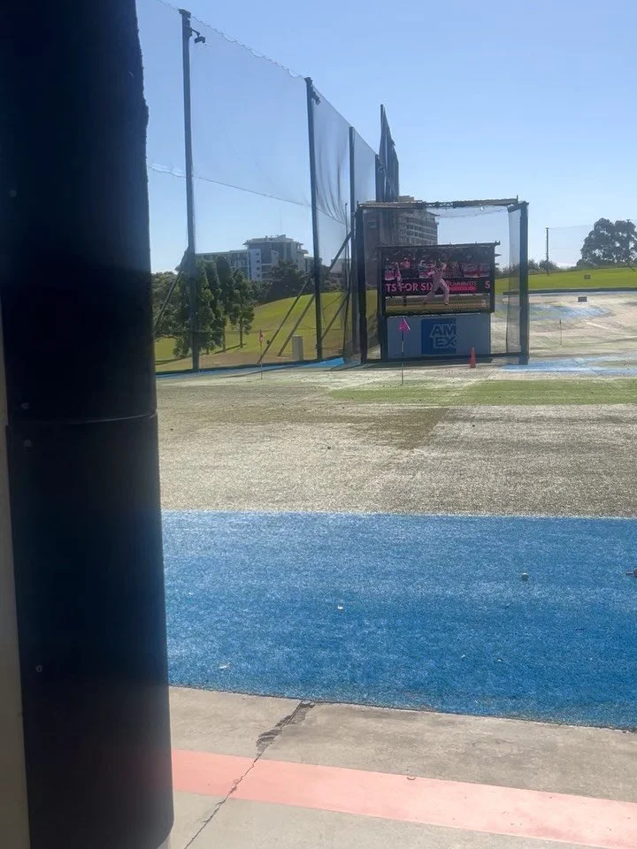 Good way to watch the cricket and practice @mooreparkgolf @aussiebeefgolf