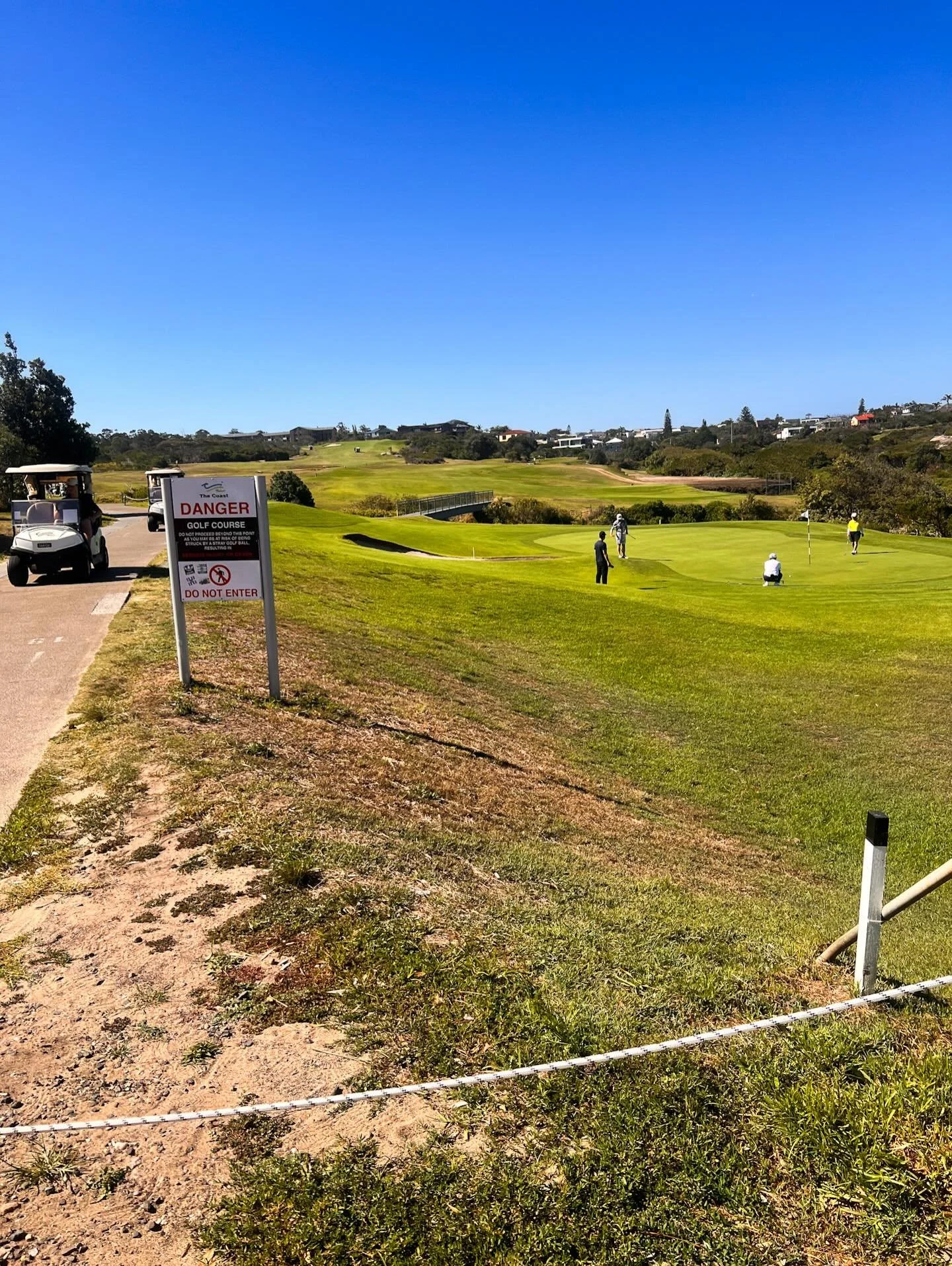 When it's hot outside what's the solution? Golf @thecoastgolfclub what a view.