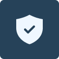 Shield icon with checkmark inside