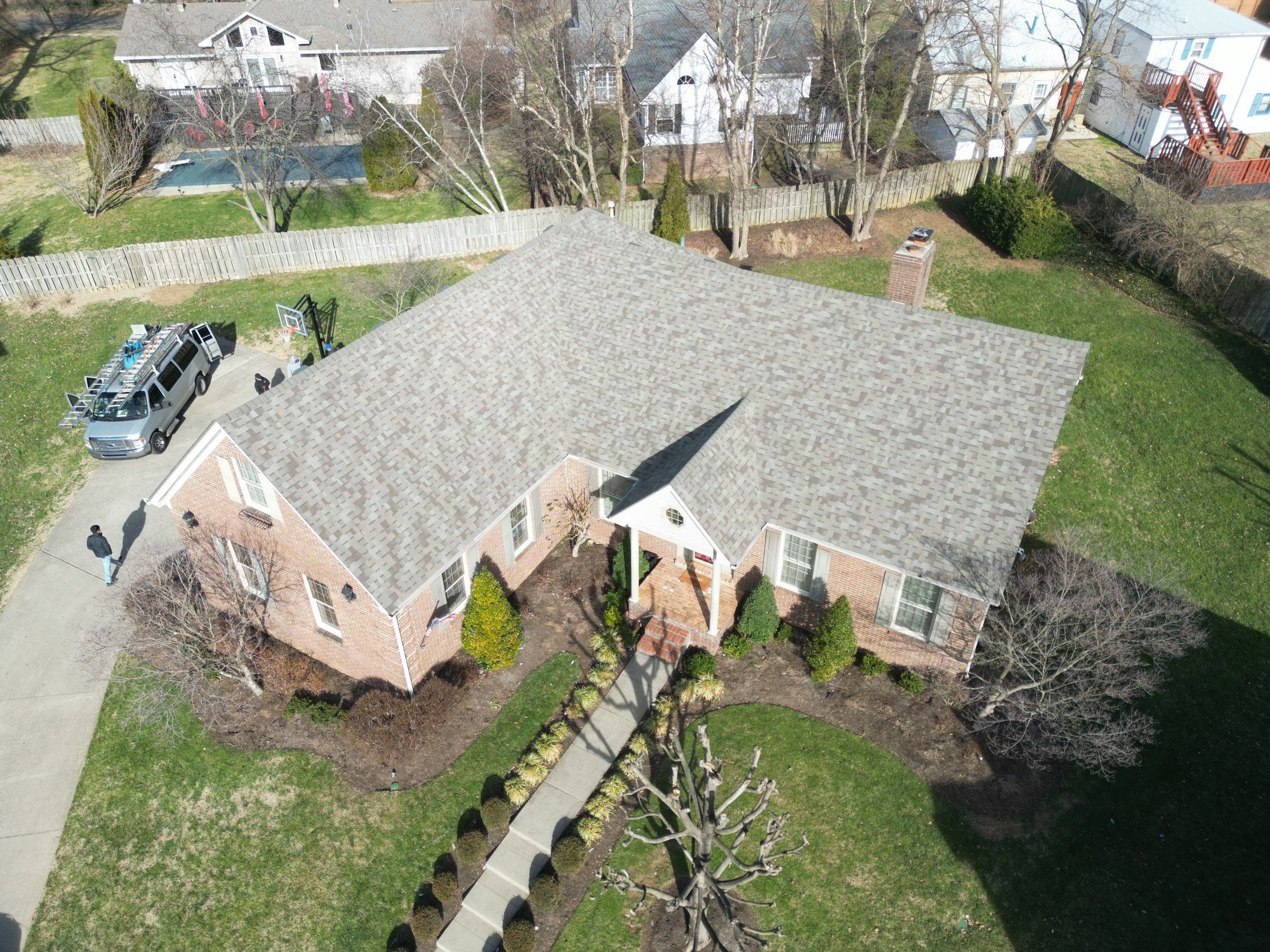 Residential roof replacement in Lexington KY by Roof Rx showing completed shingle installation