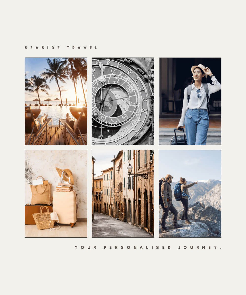 Seaside Travel moodboard