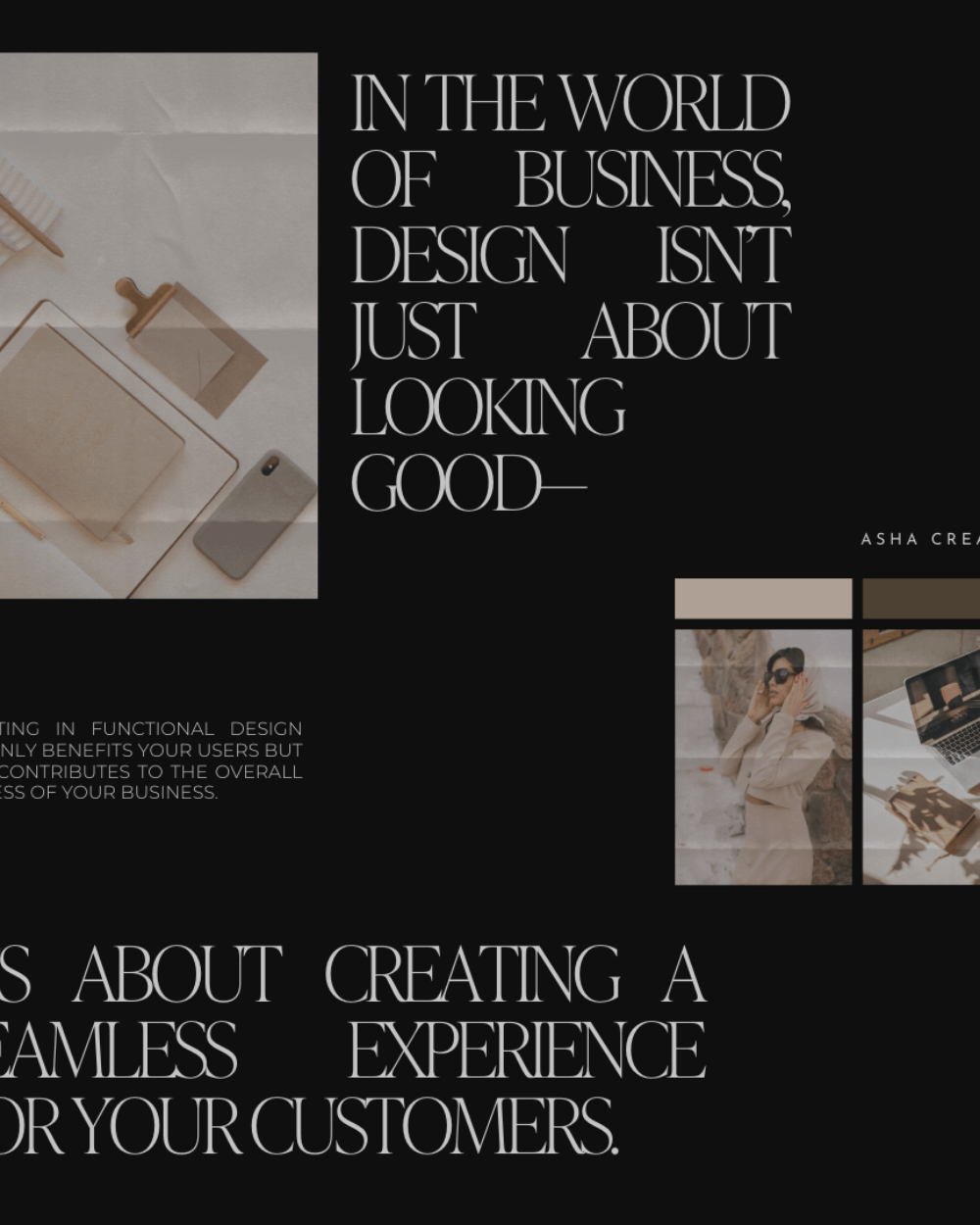 Social media post on black background