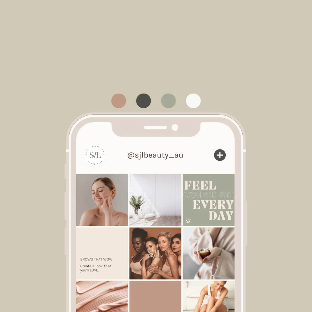 Social media plan mock up for SJL Beauty