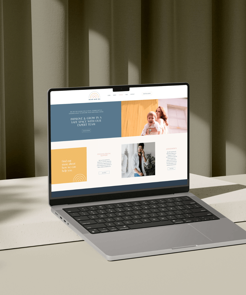 Mind and Me Therapy Laptop Mock Up