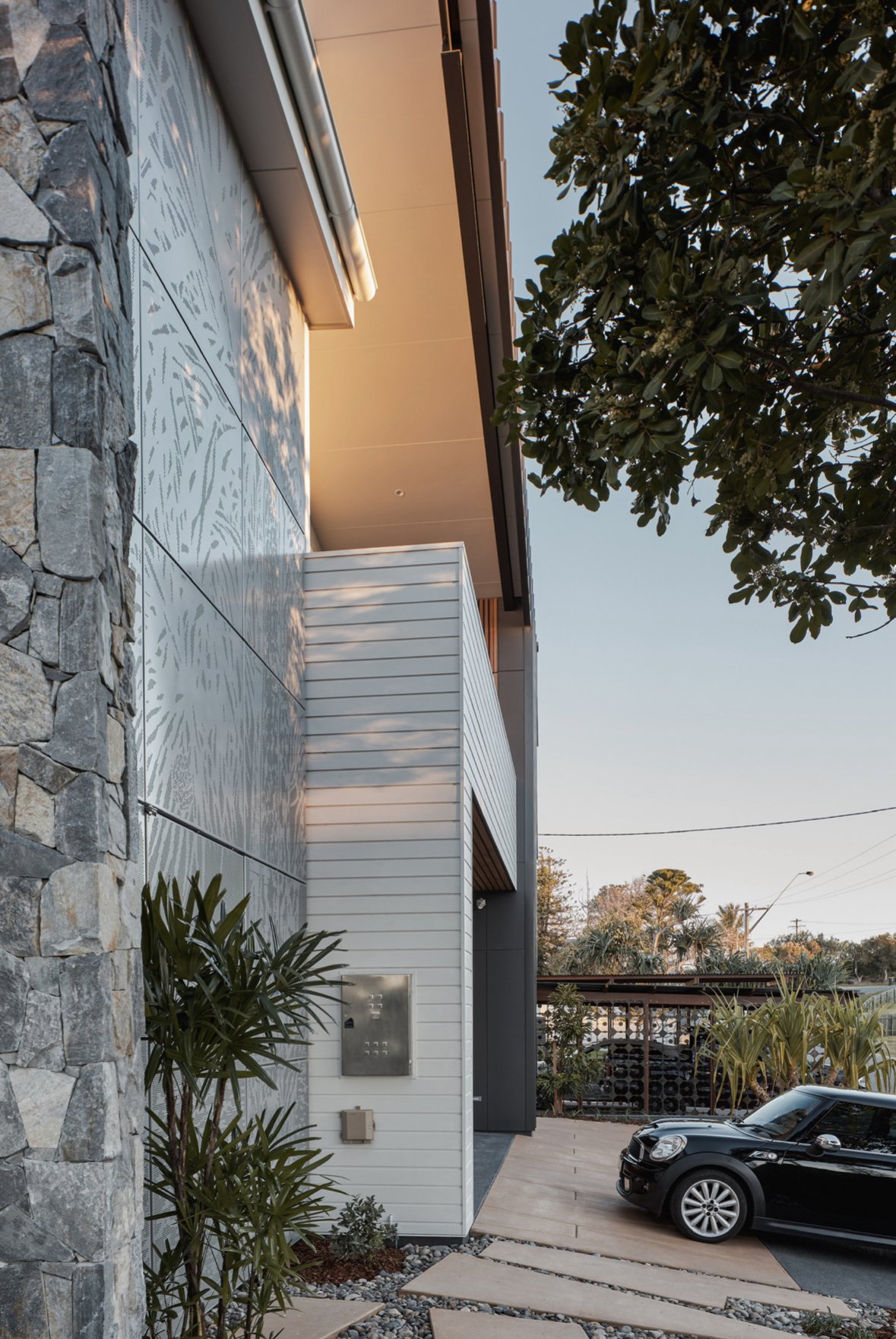 custom designed perforated screens for Davis somerville architects. architectural perf panels. perforated screens. facade panels. pic-perf