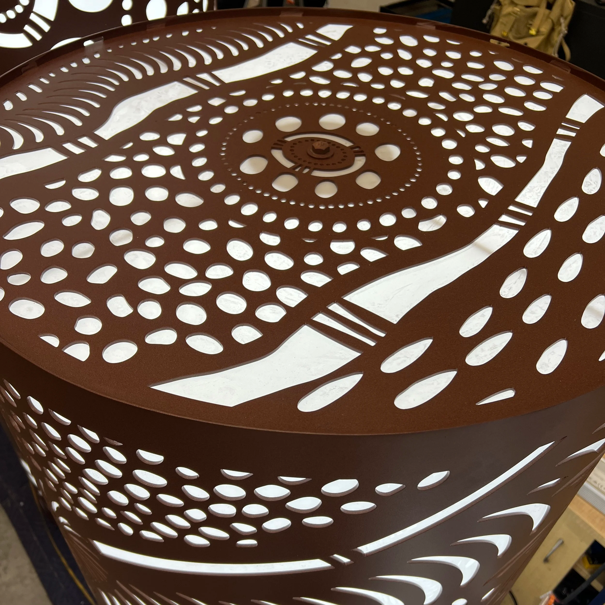 Urban Metal with Cre8tive Nations and First Nations Artist Luke Mallie for Brisbane City Council Nundah Village project