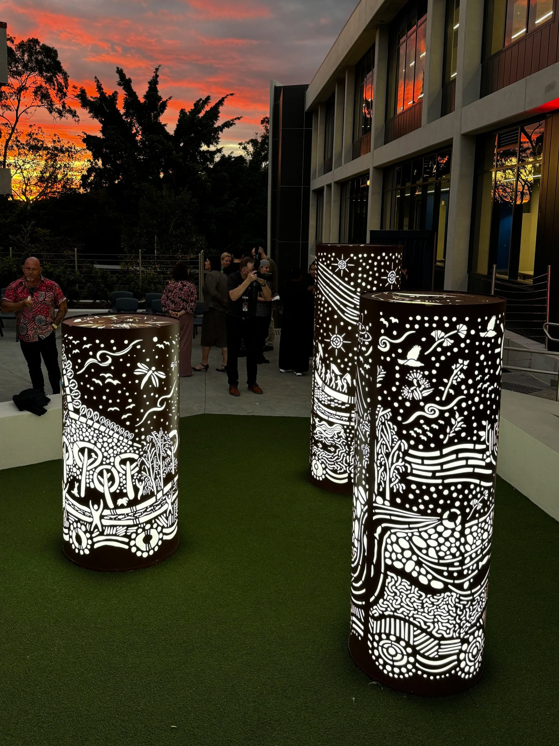 Light Towers St Peters Anglican College. Urban Metal Luke Mallie design. Cre8tive Nations