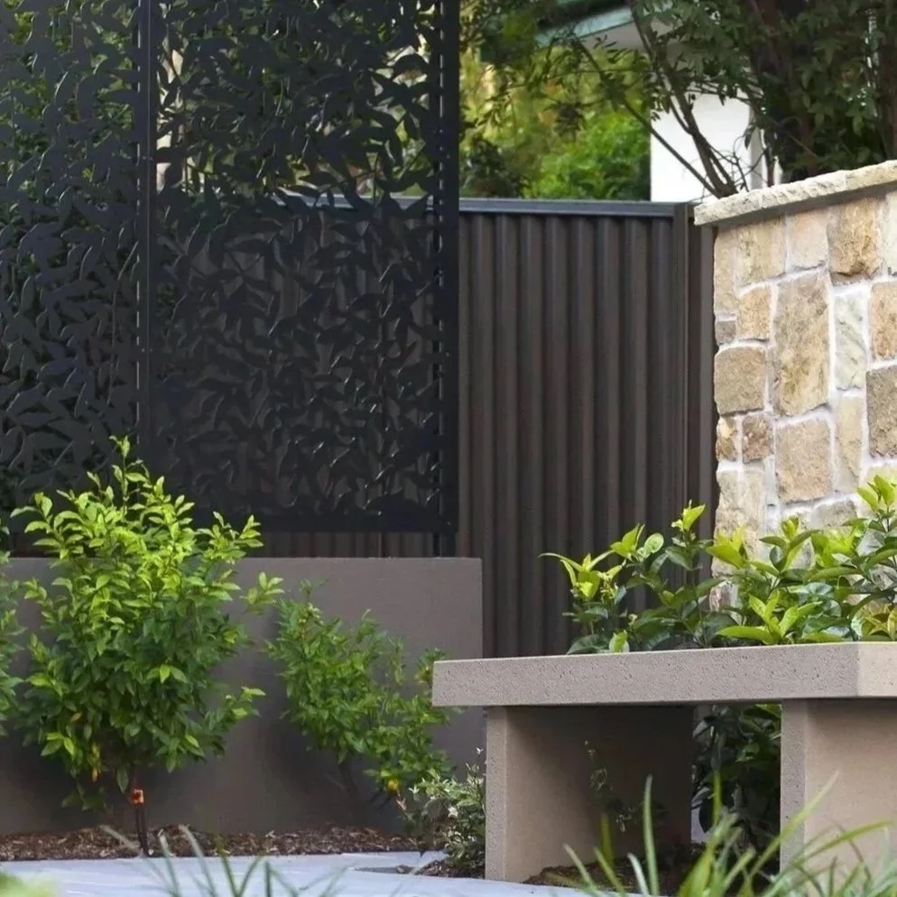Urban Metal privacy screens . outdoor screens decorative screens. urban metal leaves design