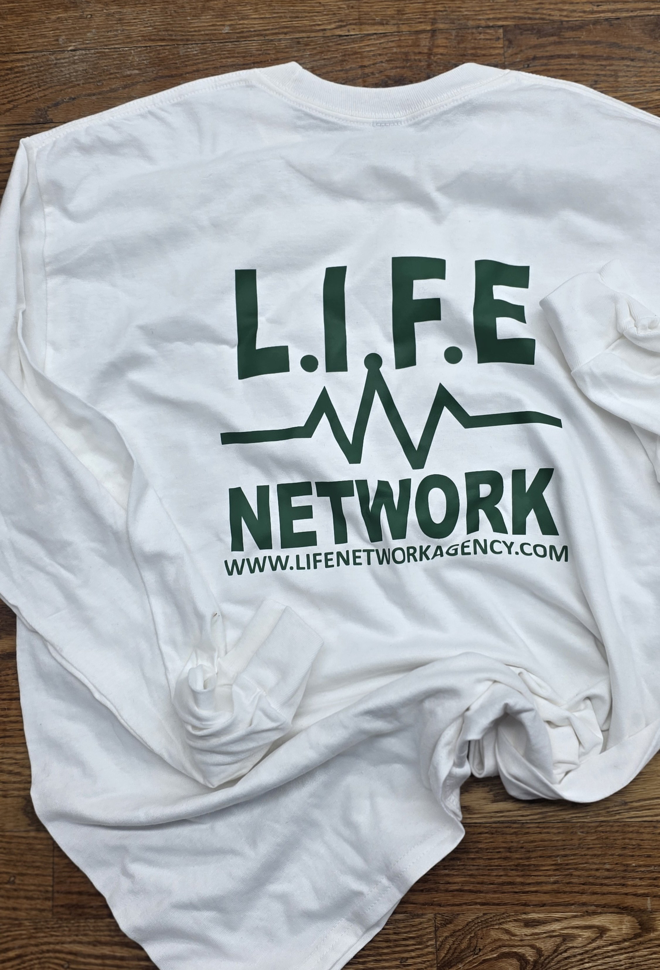 White LS Tee w-green writing.jpg