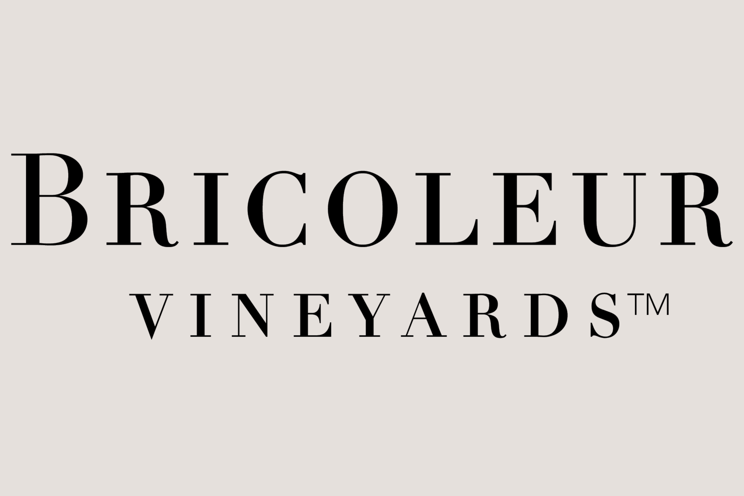 Logo for Bricoleur Vineyards with text in a modern font