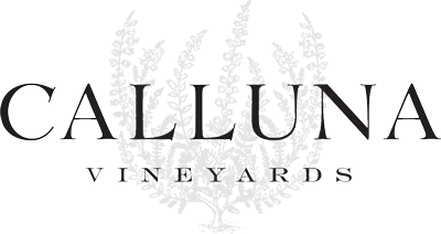 Logo with the word 'CALLUNA' above the phrase 'VINEYARDS' and grapevine illustration.