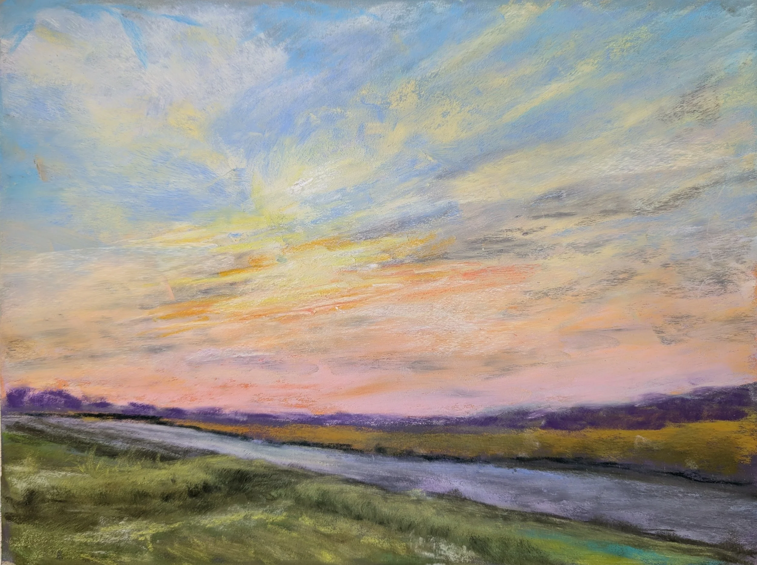 Charlene Ridlon "Sunset over the Swamp"