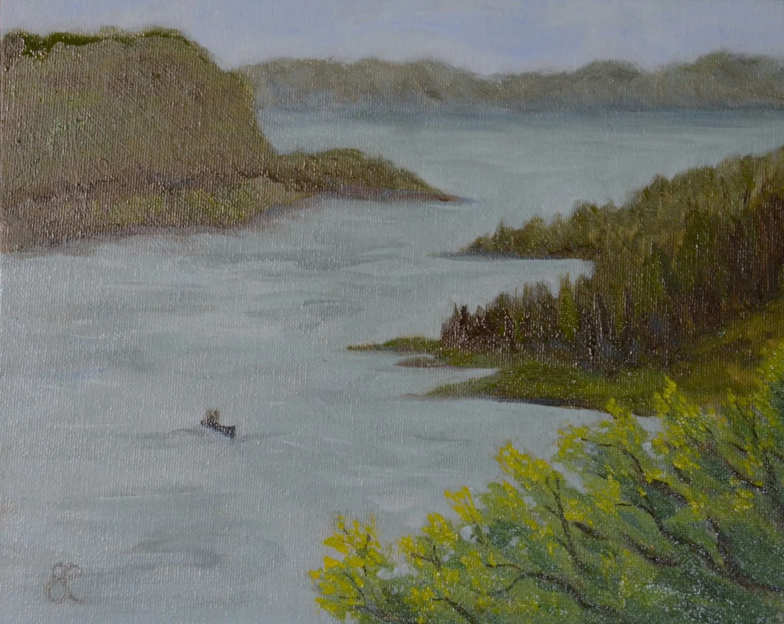 Susan Rehl "Lake Pepin at Frontenac State Park on a Hazy Morning"
