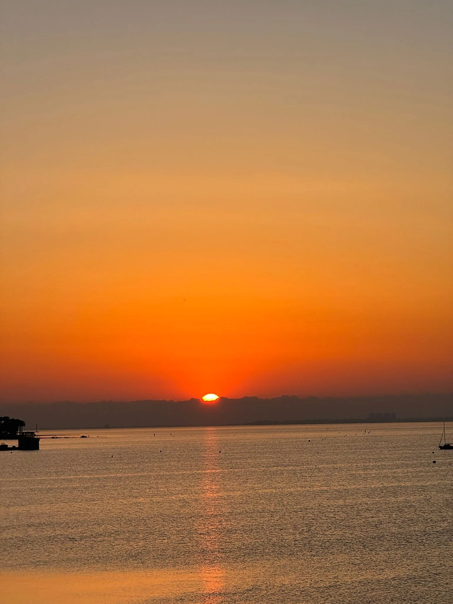 beautiful, calm and serene sunset