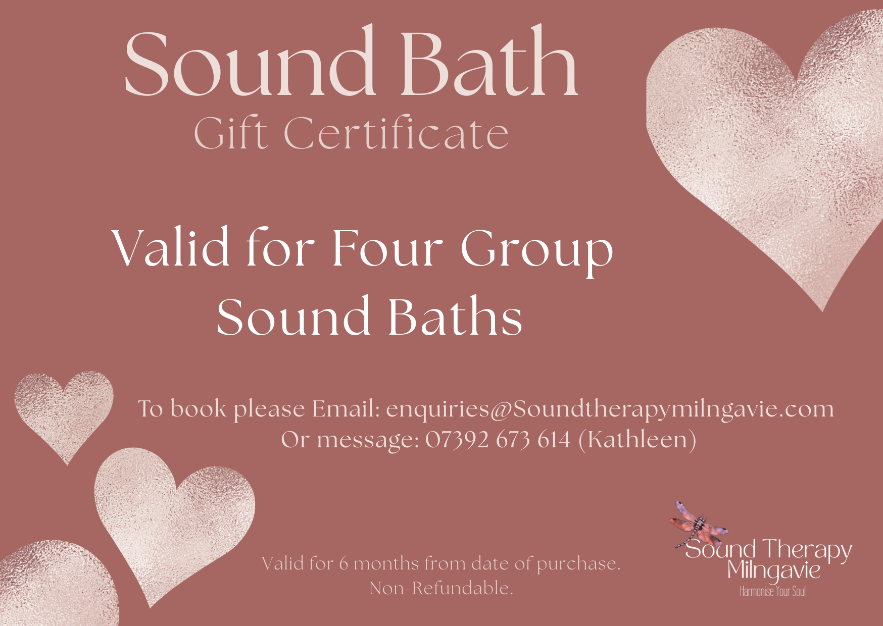 Four Sound Baths - Gift Certificate