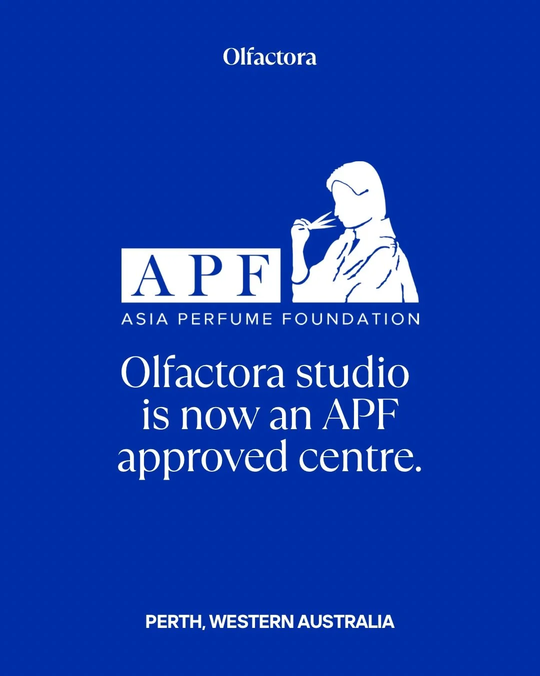 Olfactora is now officially recognised as an APF Approved Centre by the @asiaperfumefoundation .

This means our studio meets international standards in perfume education and ethical practice &mdash; something I care deeply about as an independent pe