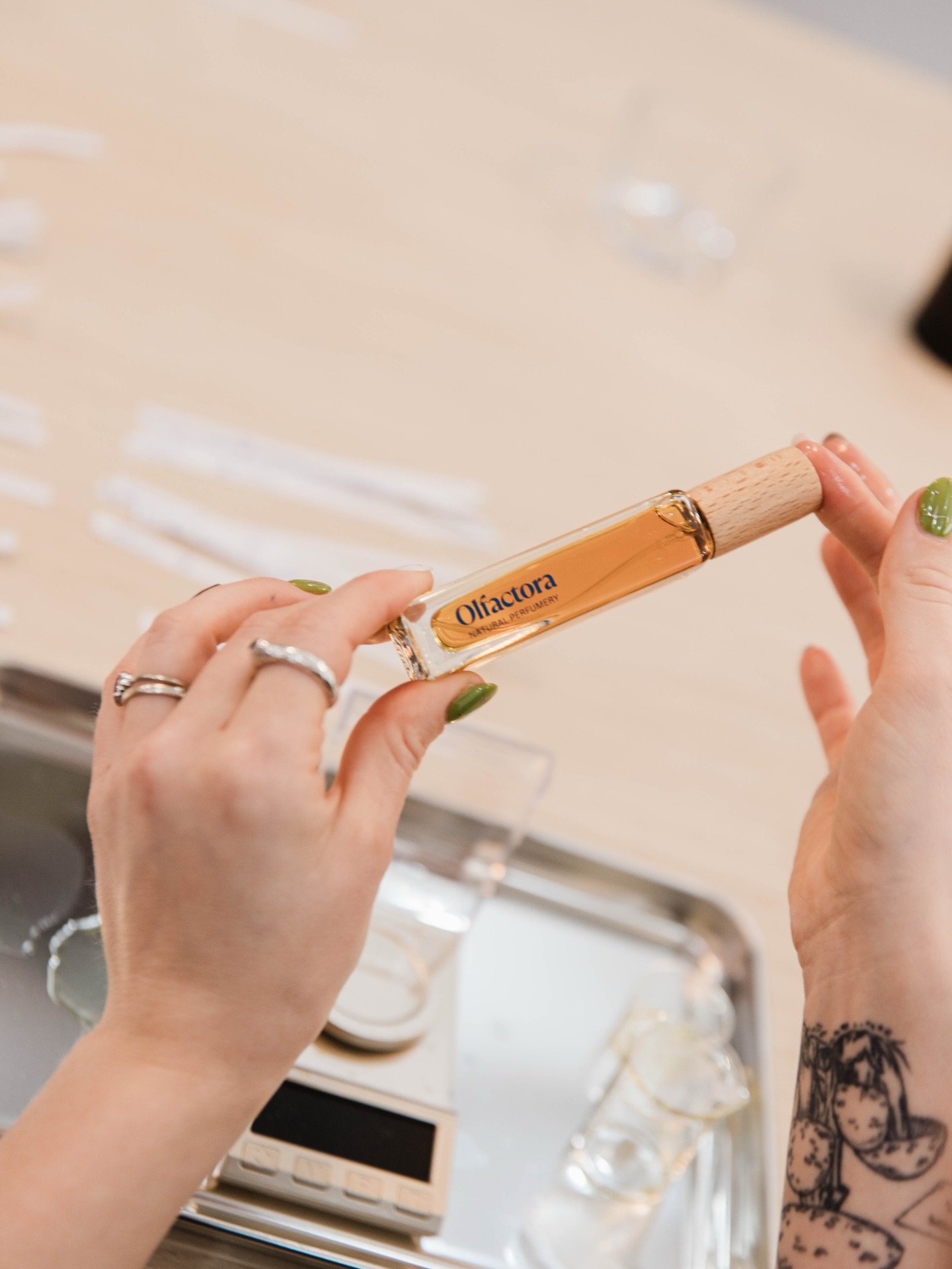 The art of natural perfumery 🌿

At Olfactora, our workshops are an invitation to slow down and step into the art of natural perfumery. You&rsquo;ll work with a palette of raw materials used in niche fragrances. Botanical extracts, resins, woods, spi