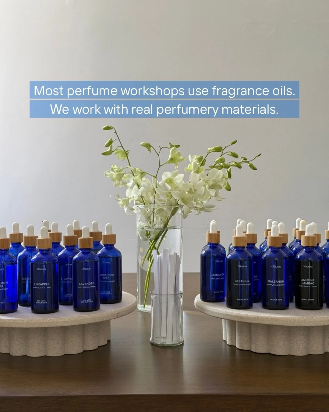 Ever wondered how perfumes are actually made?

Not the version sold in department stores.

The real process.

The raw materials.
The fragrance families.
The art of balancing notes.
Guided by a trained perfumer.

Our Natural Perfume Workshop is a thre