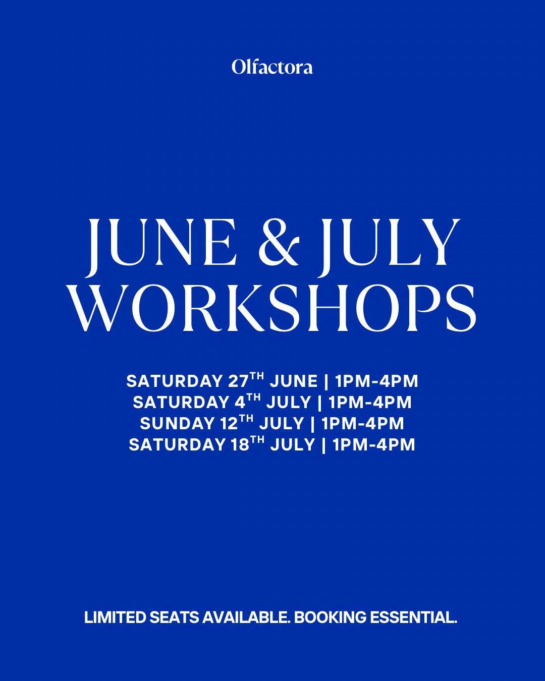 A little update from the studio ✨

We have just one public workshop remaining in June, and our July workshop dates have now been released.

The studio will be taking a short winter break from 21 July to 8 August, with workshops resuming from 10 Augus