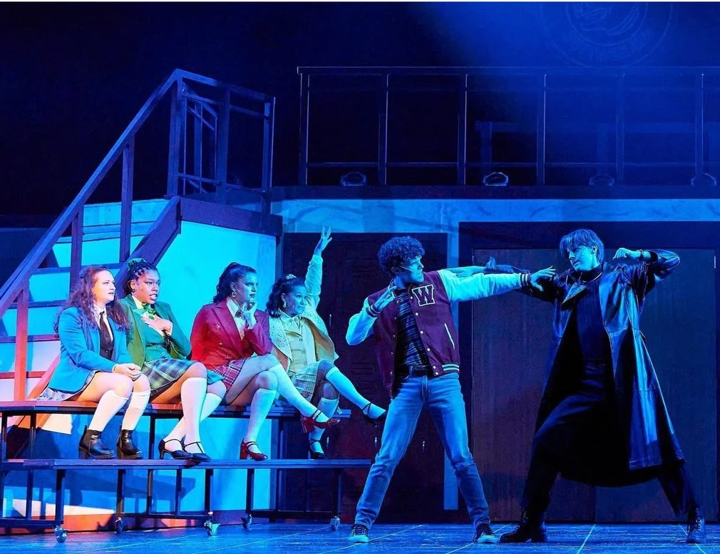Heathers - 2023 - School of Musical Theatre - Director: Joshua Prince - Choreographer: Karen Boyd Bethel - SM: Charis Christy, ASM: Emily Cashdollar and Madeline Lewis - Scenic Design: Abby Knauber - Lighting Design: Kait Stapp - Costume Design: Jyl 