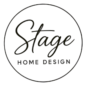 Black circular logo with the word 'Stage' in cursive and 'Theatres' underneath.