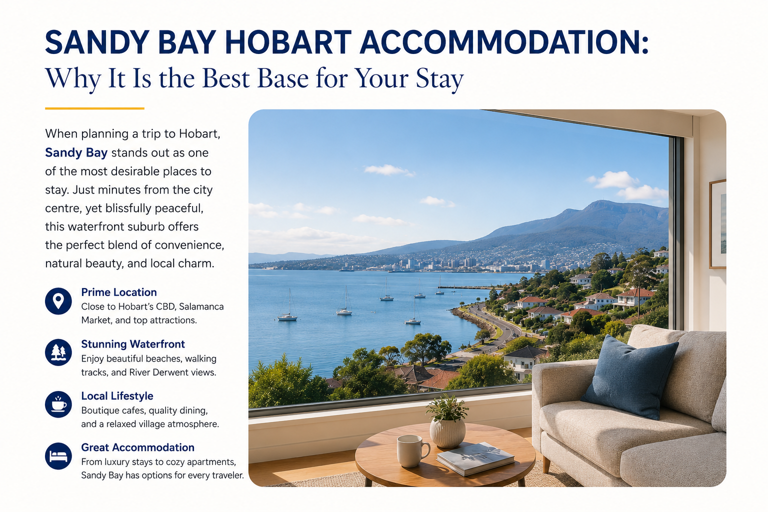 Accommodation in Sandy Bay Hobart