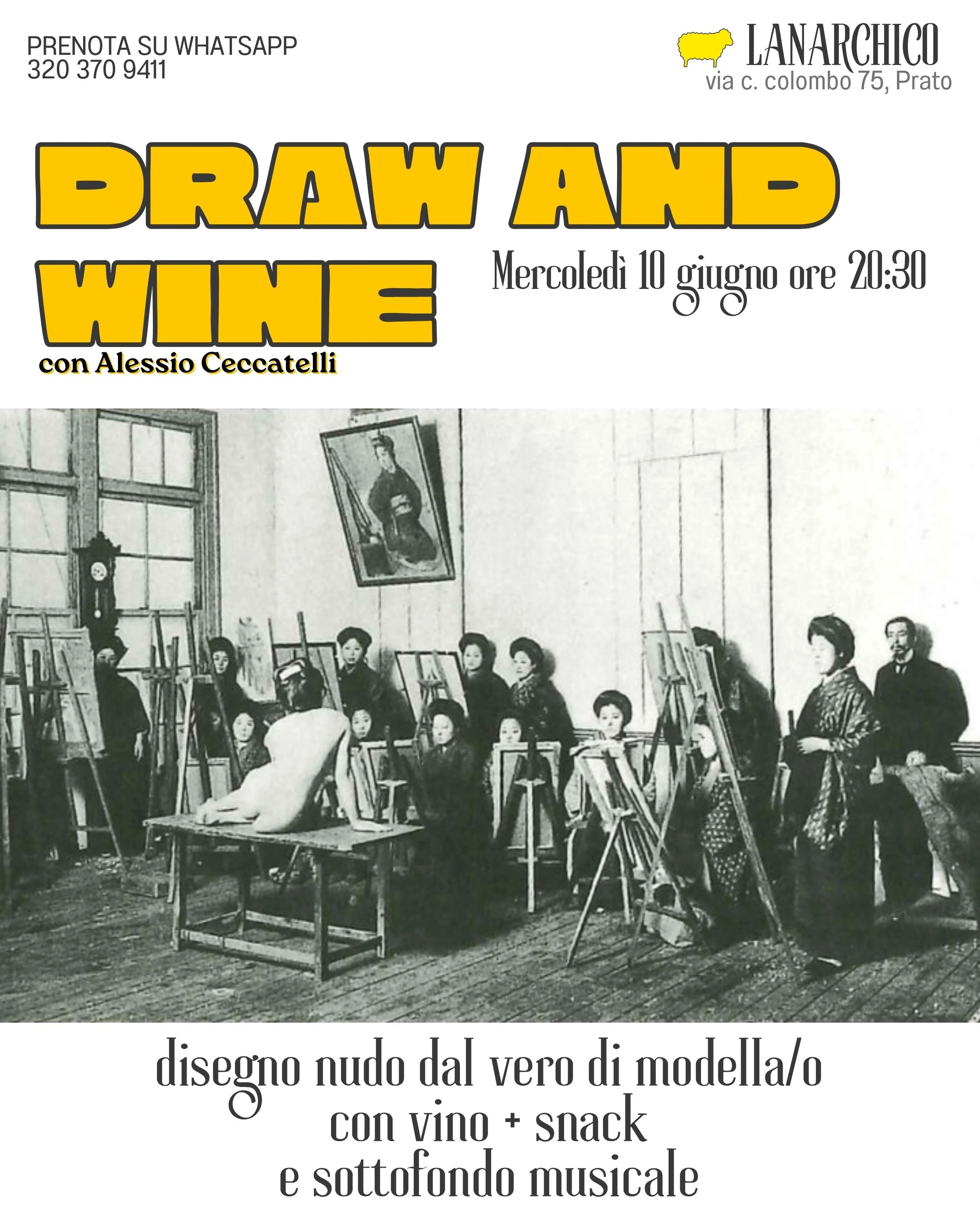 DISEGNO DEL NUDO DAL VERO con modella a prato in toscana