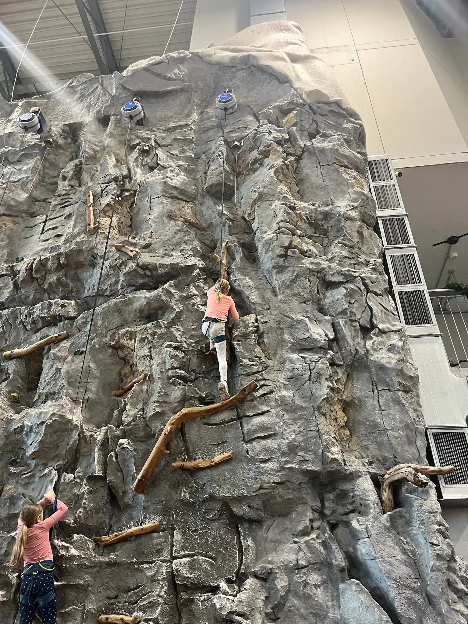 Rock climbing wall for veterans program