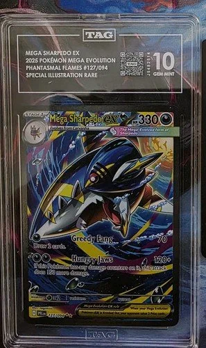 Mega Sharpedo ex #127 Pokemon Phantasmal Flames TAG 10
