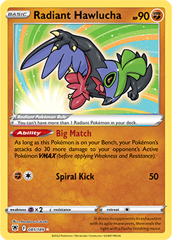 Radiant Hawlucha #81 Pokemon Astral Radiance