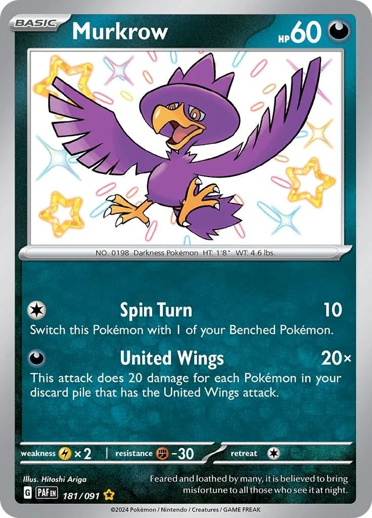 Murkrow #181 Pokemon Paldean Fates