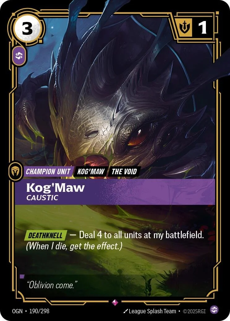 Kog'Maw - Caustic #190 Riftbound Origins