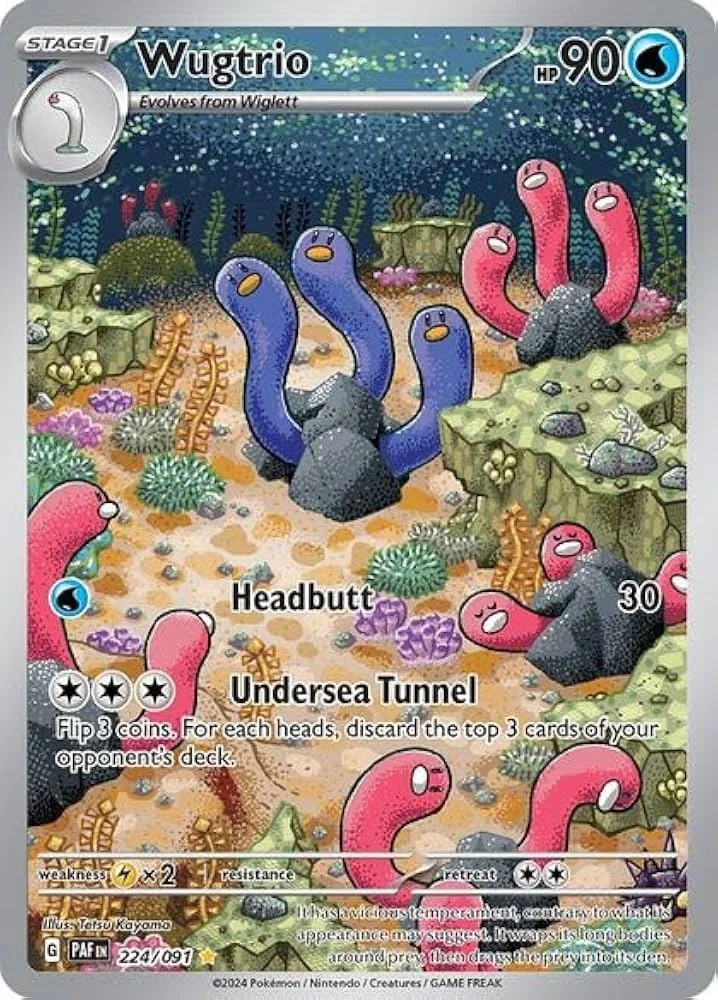Wugtrio #224 Pokemon Paldean Fates