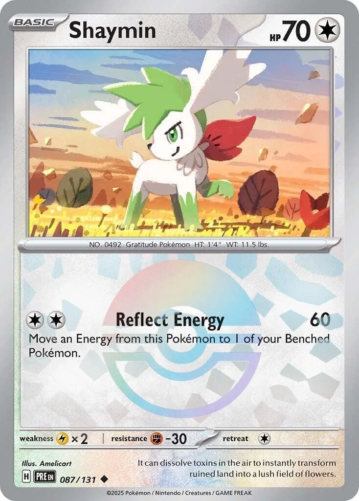 Shaymin [Poke Ball] #87 Pokemon Prismatic Evolutions