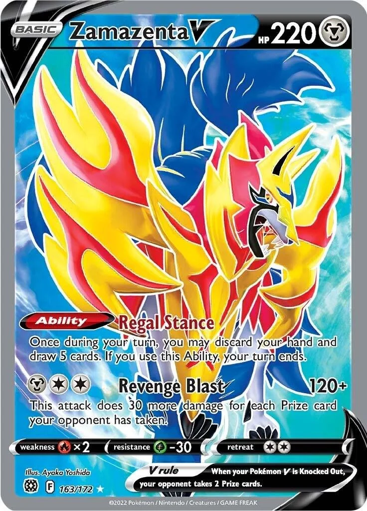 Zamazenta V #163 Pokemon Brilliant Stars