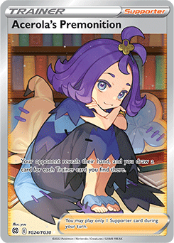 Acerola's Premonition #TG24 Pokemon Brilliant Stars
