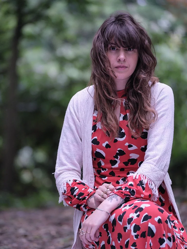 Headshot London based illustrator Merlin.  Photo by Laurence Taylor, London.